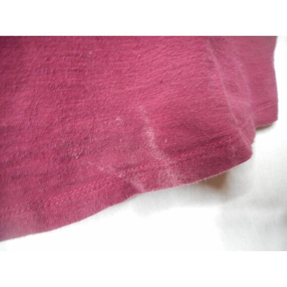 Burgundy White Old Navy Chai Harder Women's crew neck T Tee TShirt - Picture 7 of 8